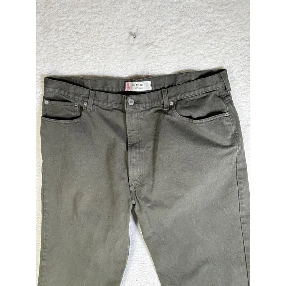 Vintage Levis 550 Jeans Mens 40x32 Green Denim Cotton Relaxed Fit Straight Leg